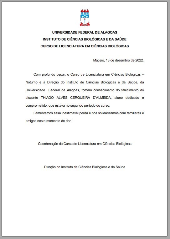 Nota de Pesar